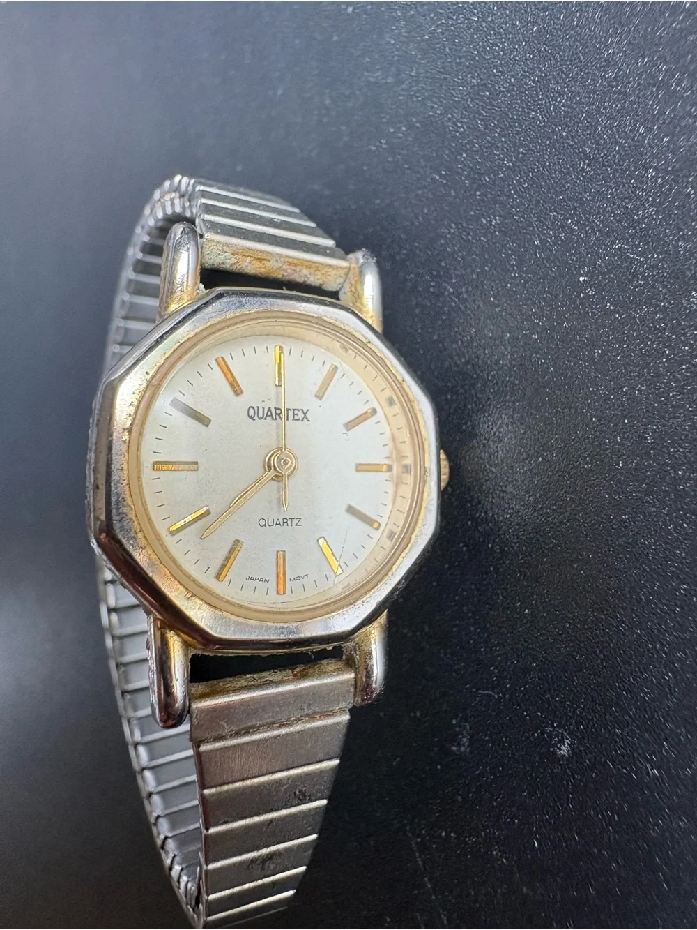 Quartex women’s Silver and Gold-Tone Quartz Watch